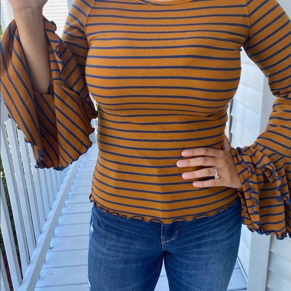 We the Free Striped Belle Sleeved top - Picture 2 of 3